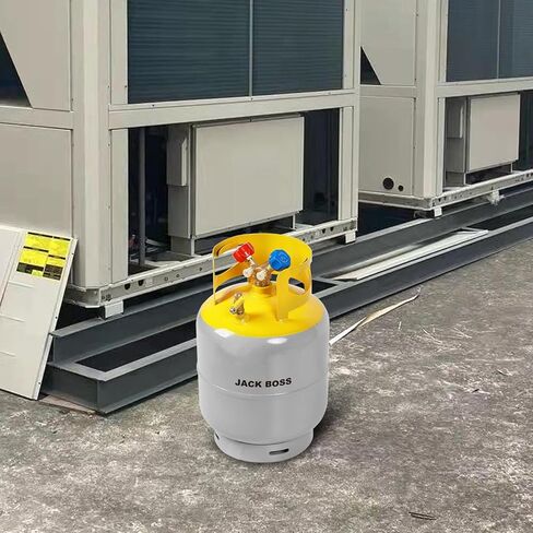 Jack Boss 30 LB Refrigerant Recovery Tank - AC Freon Recovery Cylinder Tank, Refrigerant Recovery Coolant Tank, Universal Machine HVAC Recovery Tanks for Recycling, Compatible with R12 R22 R134A R410A in Kuwait