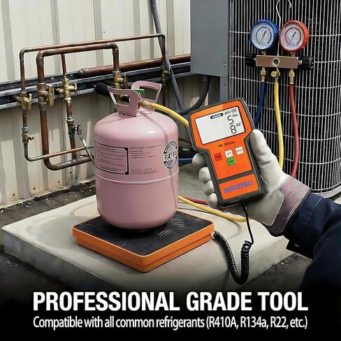 Refrigerant Scale 220 LBS HVAC Freon Scale, ±0.05% High Accuracy, 9"×9" Aluminum Platform, Electronic Refrigerant Charging Weight Scale for All Recovery Tanks, Portable Case, Battery Included in Kuwait