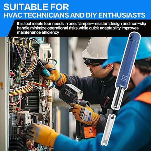 أداة مفتاح غطاء قفل غاز التبريد العالمي - مجموعة أدوات HVAC متعددة المفاتيح لأغطية قفل غاز التبريد المتردد، ومفتاح الربط والإزالة/التثبيت لأغطية الأمان 410A وR22 in Kuwait