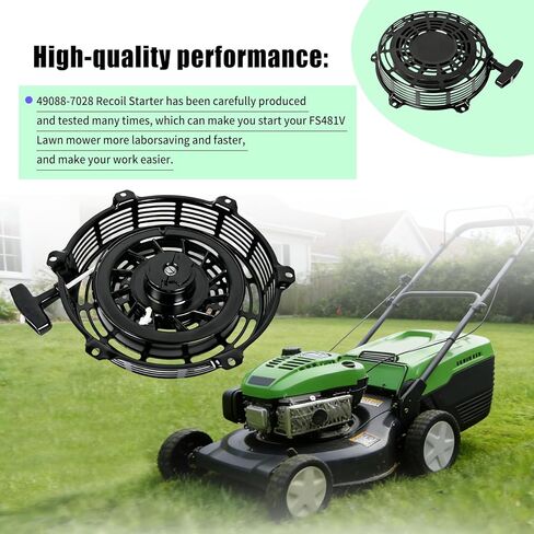 Lawn Mower Recoil Starter 49088-0034 Compatible with Kawasaki Lawn Mower 49088-0010 FS481V FS541V FS600V Recoil Start Assembly, Replace 49088-7028 Pull Rope Start Assembly in Kuwait