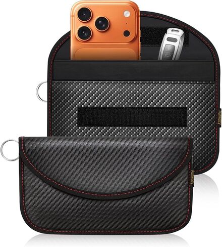 Faraday Pouch for Key Fob (2 Pack), RFID Signal Blocking Faraday Bag, Anti-Theft Key Fob Protector, Universal Fit for Keyless Entry in Saudi Arabia