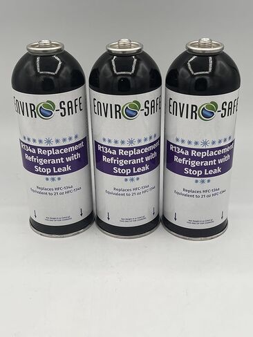 Vehicle AC Refrigerant | R134a Replacement | 3 Cans with Piercing Valve for AC Recharging in Kuwait
