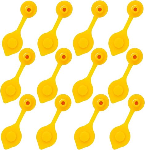 12 PCS Universal Yellow Gas Can Vent Caps, Fuel Can Jug Vent Replacement Leak-Proof for Most Plastic Cans in Kuwait