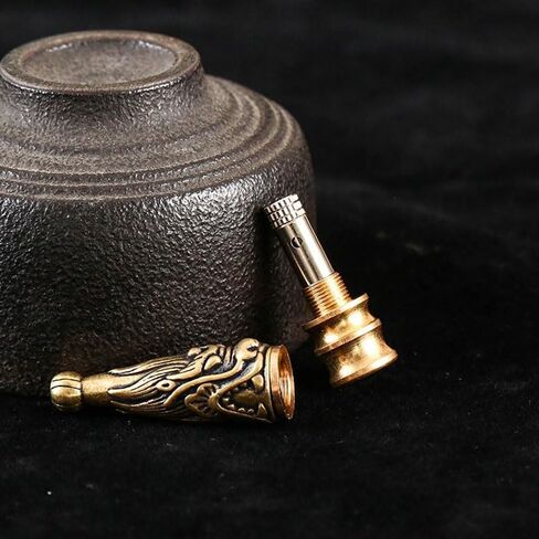 2Pcs Retro Brass Dragon Pattern Filter Holder Stylish & Vintage Detachable & Washable Mouthpieces Perfect for Christmas Valentines Day and New Years Gifts in Kuwait