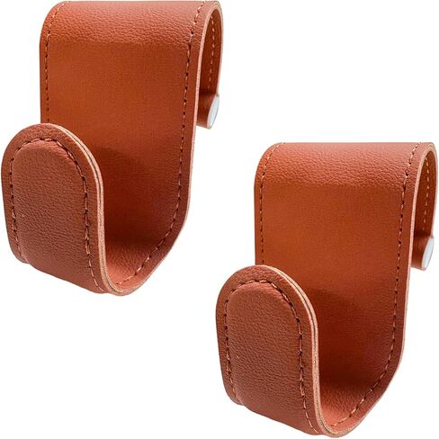 2 PCS Car Co-Pilot Glovebox Hooks, Anti-Scratch Leather Auto Glove Box Storage Hangers, Vehicle Glovebox Organizer Passenger Seat Hanging Hooks for Handbag Purse Umbrellas (Black) in Kuwait