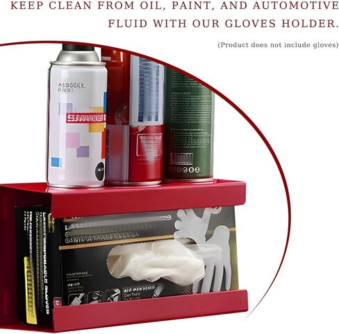 Magnetic Glove Dispenser, 8LBS Capacity Wall Mount Glove Holder Magnetic Tissue Box Holder, Space Saving Design Magnet Paper Tissue Box Organizer for Kitchen Office Shops Garage in Kuwait