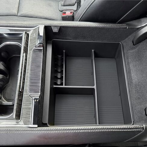 منظم وحدة التحكم المركزية لملحقات 2022-2026 Jeep Wagoneer/L & Select Grand Wagoneer/L، صينية إدخال صندوق تخزين مسند الذراع مع فتحة للعملات المعدنية (ليس لـ Wagoneer S) in Kuwait