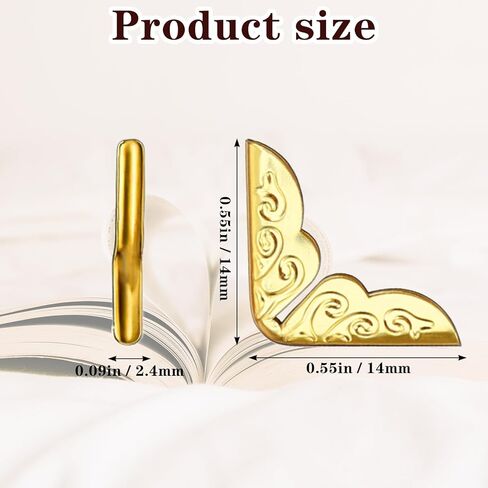 Sorcristy 240PCS Metal Book Corners, Vintage Book Edge Protector Decorative for Photo Album Notebook Menu File Folder Angle Books Covers in Kuwait
