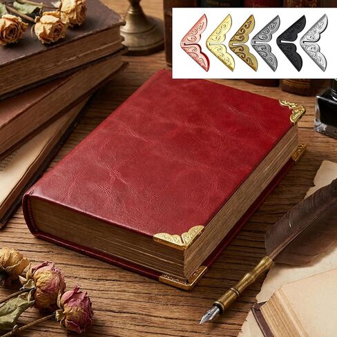 Sorcristy 240PCS Metal Book Corners, Vintage Book Edge Protector Decorative for Photo Album Notebook Menu File Folder Angle Books Covers in Kuwait