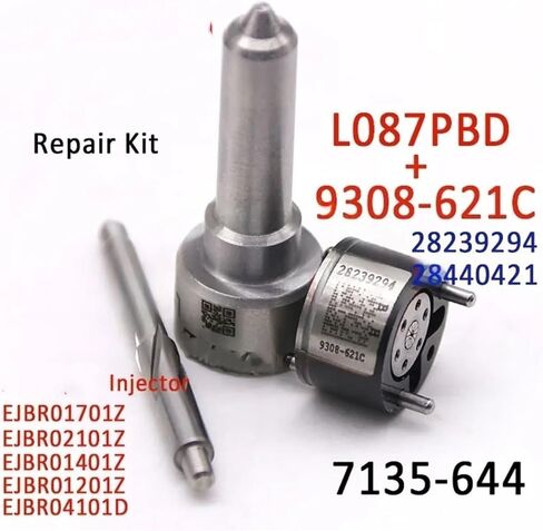 فوهة (L087PBD) صمام حاقن 9308-621C طقم إصلاح (7135-644) لـ EJBR01701Z EJBR04101D EJBR01401Z EJBR01201Z EJBR02101Z in Kuwait