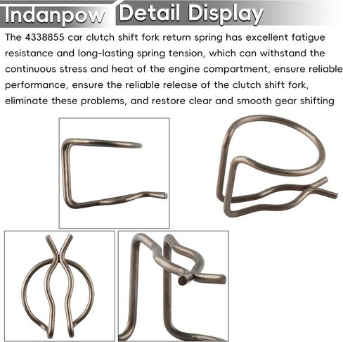 ‎Indanpow Clutch Fork Return Spring متوافق مع NV4500 NV5600 إصلاح ناقل الحركة اليدوي زنبرك 4338855 (10 عبوات) ﻿ in Kuwait