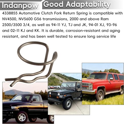 ‎Indanpow Clutch Fork Return Spring متوافق مع NV4500 NV5600 إصلاح ناقل الحركة اليدوي زنبرك 4338855 (10 عبوات) ﻿ in Kuwait