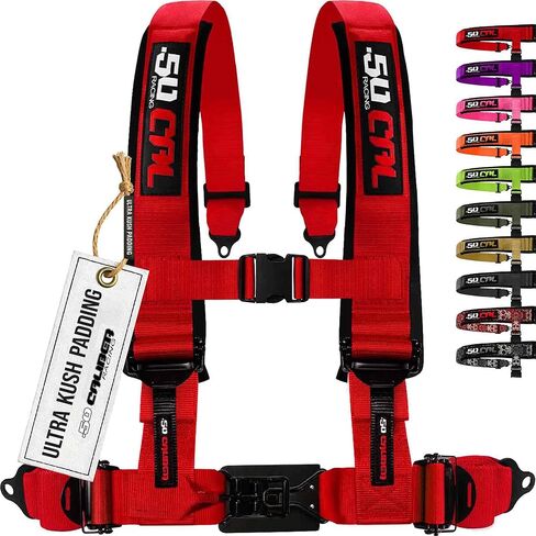1pc Purple 4 Point Harness for Bucket Seat, 3in Belt, Quick Release, 10 Color Options, Racing Harness UTV RZR Car [6311] in Kuwait