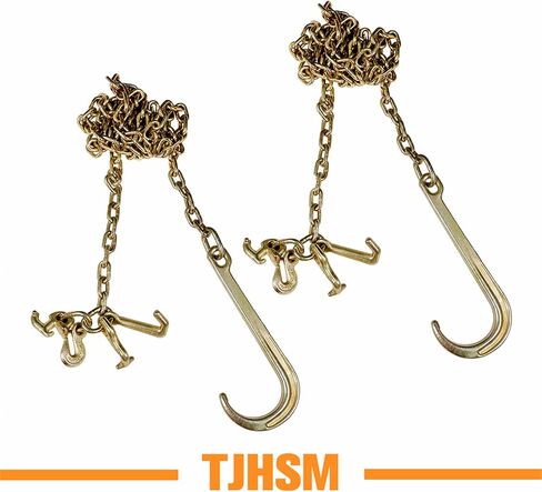 2PCS G70 5/16 "X10 استبدال سلسلة سحب الشاحنة لسحب الإنقاذ وتجليد البضائع وتثبيت المعدات مثل الشاحنات والمركبات على الطرق الوعرة والمقطورات in Kuwait