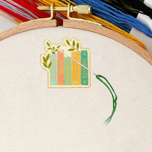 WUSUTE Book Lover‘s Needle Minder for Cross Stitch, Bookshelf Needle Minder Magnet for Organizing, Embroidery Sewing Needle Holder Needlework Accessories in Kuwait