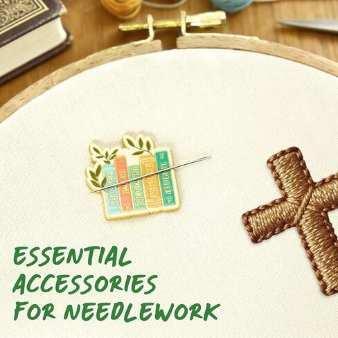 WUSUTE Book Lover‘s Needle Minder for Cross Stitch, Bookshelf Needle Minder Magnet for Organizing, Embroidery Sewing Needle Holder Needlework Accessories in Kuwait