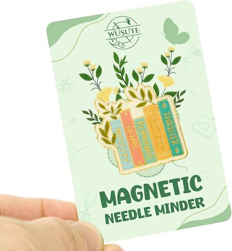 WUSUTE Book Lover‘s Needle Minder for Cross Stitch, Bookshelf Needle Minder Magnet for Organizing, Embroidery Sewing Needle Holder Needlework Accessories in Kuwait