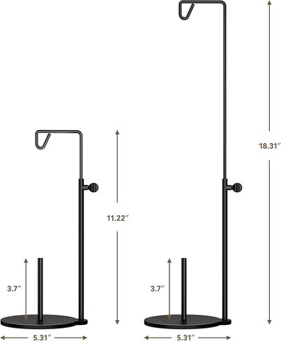 11.22"-18.31" Cone Thread Holder for Sewing Machine,Adjustable Thread Stand with Heavy Metal Base, for Large Cones, Embroidery Serger or Quilting，Matte Black in Kuwait