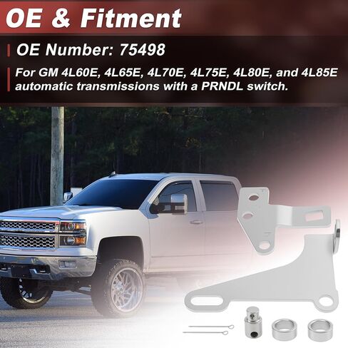 75498 Automatic Transmissions Shifter Bracket and Lever Kit, Shifter Bracket with Lever for GM 4L60E 4L65E 4L70E 4L75E 4L80E 4L85E in Kuwait