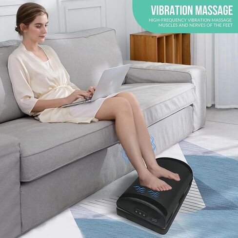 Snailax Foot Rest Under Desk at Work, Heated Under Desk Foot Stool with Double Layer Adjustable Height, Feet Warmer with Vibration Massage, Ergonomic Gaming Home Footstool for Lumbar Back Knee Pain in Kuwait