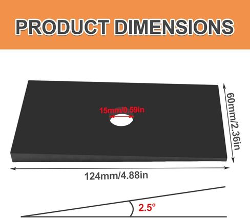 Two-piece Set 2.5-degree Pinion Angle Shims, Pinion Wedge, Spring Washers, Suitable for Rear-wheel Drive Systems and Suspension Setups in Kuwait