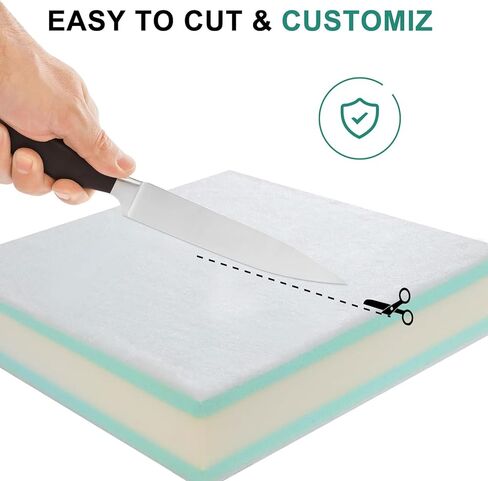 Extra Thickness 5 Layer Couch Cushion Replacement, 26"x26"x6" Sofa Cushions Replacement,100% 25D Foam Upholstery Cushion, Supportive&Soft Sofa Cushion Foam with Removable Cover in Kuwait