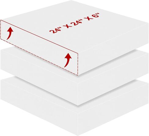 High Density Upholstery Foam 6" X 24" X 24", 3PCS Couch Cushion Replacement - 45D Density 70 ILD (Firm), Square Foam Padding for Chairs, Cut to Size Foam Replacement Cushion for Sofa Chair Bench in Kuwait