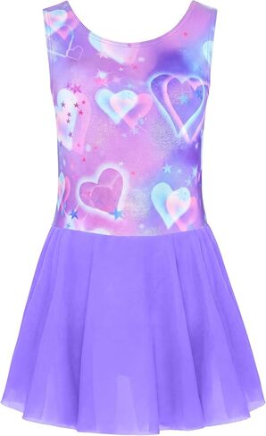 Girls Ballet Leotard with Skirt Sparkle Sleeveless Dance Dress Ballerina Dancewear Toddler Gymnastics Outfit in Saudi Arabia