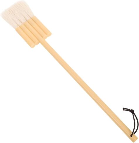 minkissy Flat Watercolor Brush Goat Hair Hake Paintbrushes with Wooden Handle for Beginners and Artists, 5pcs Natural Paddle Brush Set for Watercolor Painting and Ink Wash in Kuwait