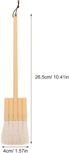 minkissy Flat Watercolor Brush Goat Hair Hake Paintbrushes with Wooden Handle for Beginners and Artists, 5pcs Natural Paddle Brush Set for Watercolor Painting and Ink Wash in Kuwait