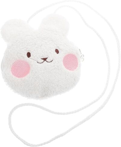 لطيف Kawaii الأرنب أفخم حقيبة كروسبودي للفتيات الصغيرات لينة رقيق محفظة نسائية للعملات المعدنية خفيفة الوزن الحيوان محفظة للأطفال 5.70X5.31X0.78In in Kuwait