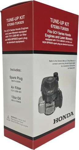 مجموعة ضبط الأجزاء الأصلية لمحركات سلسلة Honda GC وGCV وجزازات العشب، تتضمن زيت 12oz 10W-30، وفلتر هواء 17211-Z8B-901، وقابس الإشعال BPR5ES in Kuwait