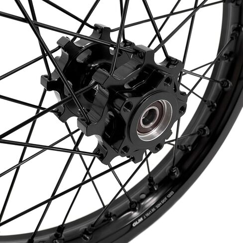 KKE 1.6 * 19 & 1.85 * 16 CNC Wheels Rim Fit E-moto Talaria Sting MX3 / R MX4 All Black Dirt Bike Electric Spoked wheels in Kuwait