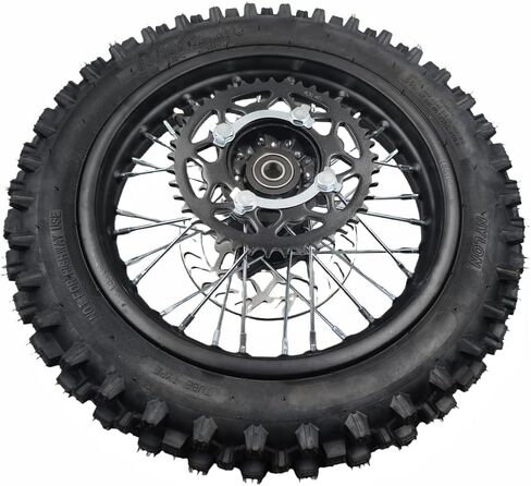 مجموعة إطارات حافة العجلة الخلفية مقاس 12 بوصة للدراجة الترابية 125cc tao TTR SSR CRF Apollo 15 مم يتضمن قرص فرامل 190 مم أنبوب إطار 80/100-12 مع دوار فرامل وضرس 428 41T in Kuwait