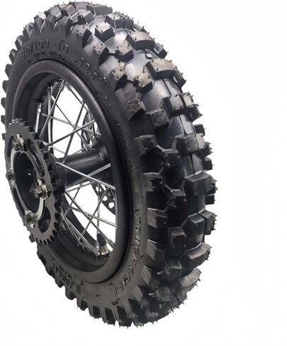 مجموعة إطارات حافة العجلات الخلفية مقاس 10 بوصات للدراجة الترابية 50cc 110cc 125cc tao TTR SSR CRF Apollo 12 مم تتضمن قرص فرامل 190 مم وأنبوب إطار 80/100-10 مع دوار فرامل و420 ضرس in Kuwait