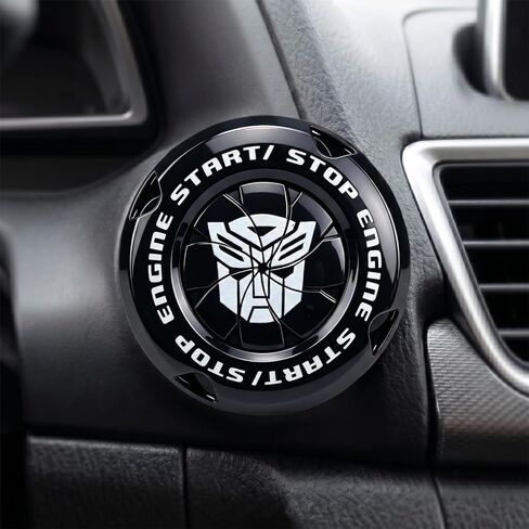 Batman Car Engine Start/Stop Button Cover, Stylish Self-Adhesive Button Cover for Push-to-Start Vehicles, Motocycles, Durable, Easy Install Interior Accessories, Gifts for DC Fans in Kuwait
