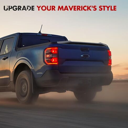 Mabett Tailgate Spoiler Wing Compatible with 2026,2022-2025 Ford Maverick, Exterior Rear Trunk Lip Molding Trim No Drill Adhesive Install Accessories in Kuwait