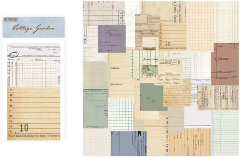 60 PCS Vintage Scrapbook Paper for Journaling Crafting Planner Bullet Scrapbooking Supplies Kit Junk Journal Aesthetic Decorative Paper in Kuwait
