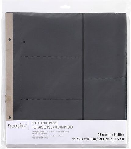 Recollections 5 Slot 4" x 6" Photo Album Refill Pages, 6 Packs: 25 ct. (150 total) in Kuwait