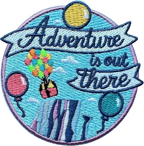 Adventure is Out There 3 Inches Embroidery Patch, Iron On/Sew On Travel Embroidered Applique Patch, Travel Patches, Fabric Patches for Clothes Backpacks Hats, Traveling DIY Accessories Gifts in Kuwait