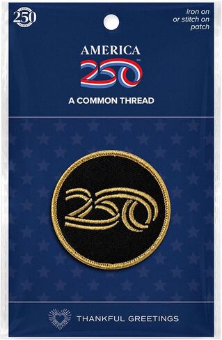 America 250 Heat Press Embroidered Patches A250 Light – Officially Licensed A250 Commemorative Iron-On Appliqués for Jackets, Hats & Bags in Kuwait