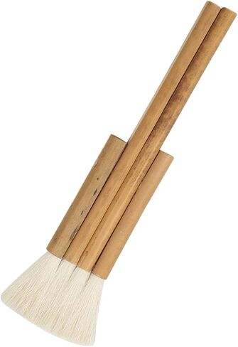 Goats Hair Hake Watercolor Paint Handle Reusable Drawing Tool for Blending Oil Acrylic Paint Suitable for Students Adults Art, 4 Rows in Kuwait