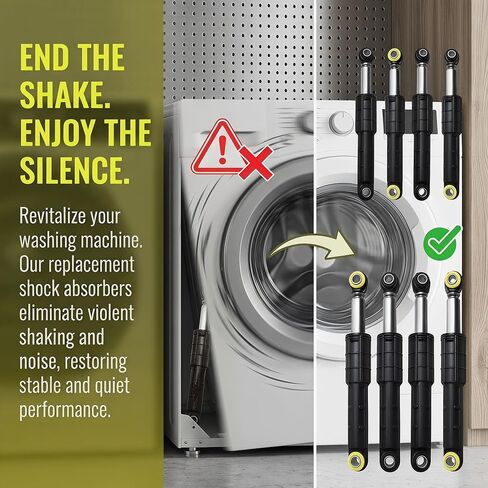 Washer Shock Absorber Kit compatible with Samsung Washing Machines, Replaces DC66-00470A & DC66-00470B, Front and Rear, Pack of 4 in Kuwait
