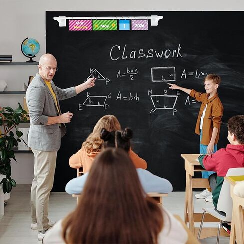 Magnetic Flip Calendar for Classroom with Adjustable Magnetic Rod for Whiteboard Teacher Must Haves (8-4) in Saudi Arabia
