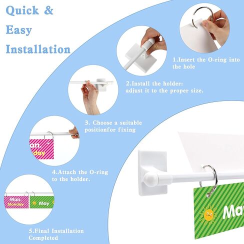 Magnetic Flip Calendar for Classroom with Adjustable Magnetic Rod for Whiteboard Teacher Must Haves (8-4) in Saudi Arabia