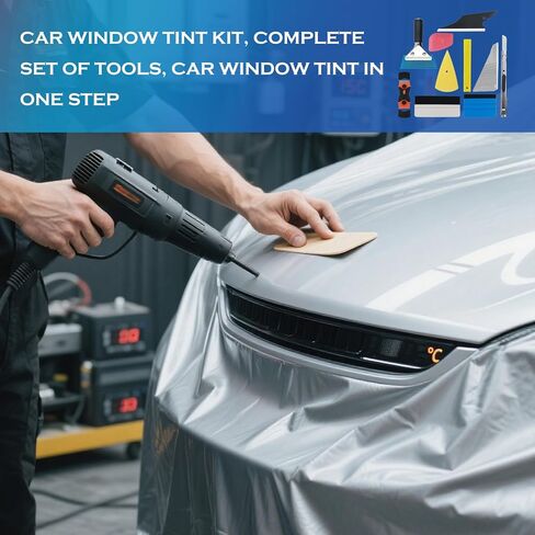 18PCS Window Tint Car Kit,Multi-Tool Car Window Tint Kit Includes Vinyl Squeegee,Felt Squeegee,Cutting Knife with Blade,Universal Cars Tints Kits for Cars Tints & Modifications in Kuwait