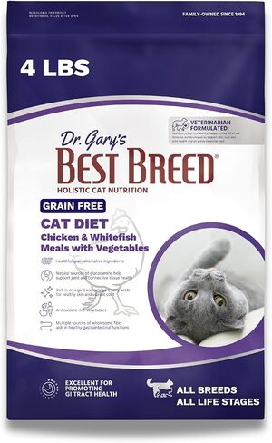 Best Breed Grain Free Cat Diet Made in USA [Natural Dry Cat Food for All Ages] - 4lbs. in Saudi Arabia