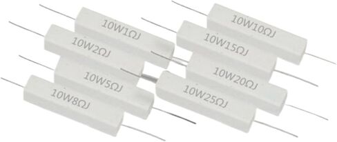 10Pcs 10W Ceramic Cement Resistor 5% In A Pack 0.1R 0.22 0.33 0.5 Ohm 6.8K 0.25R 0.5R 3R 27R 12R 100R Non-inductive Resistors(27R) in Kuwait