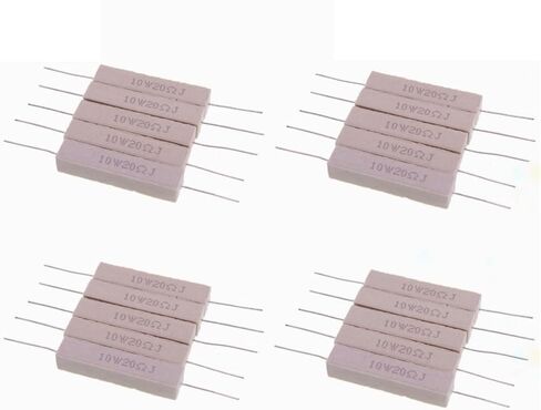 10Pcs 10W Ceramic Cement Resistor 5% In A Pack 0.1R 0.22 0.33 0.5 Ohm 6.8K 0.25R 0.5R 3R 27R 12R 100R Non-inductive Resistors(27R) in Saudi Arabia