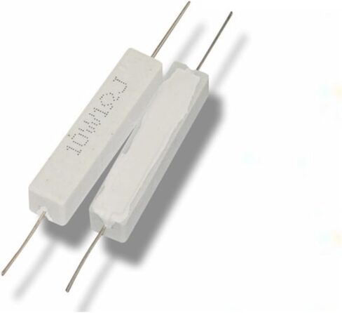 10Pcs 10W Ceramic Cement Resistor 5% In A Pack 0.1R 0.22 0.33 0.5 Ohm 6.8K 0.25R 0.5R 3R 27R 12R 100R Non-inductive Resistors(27R) in Saudi Arabia